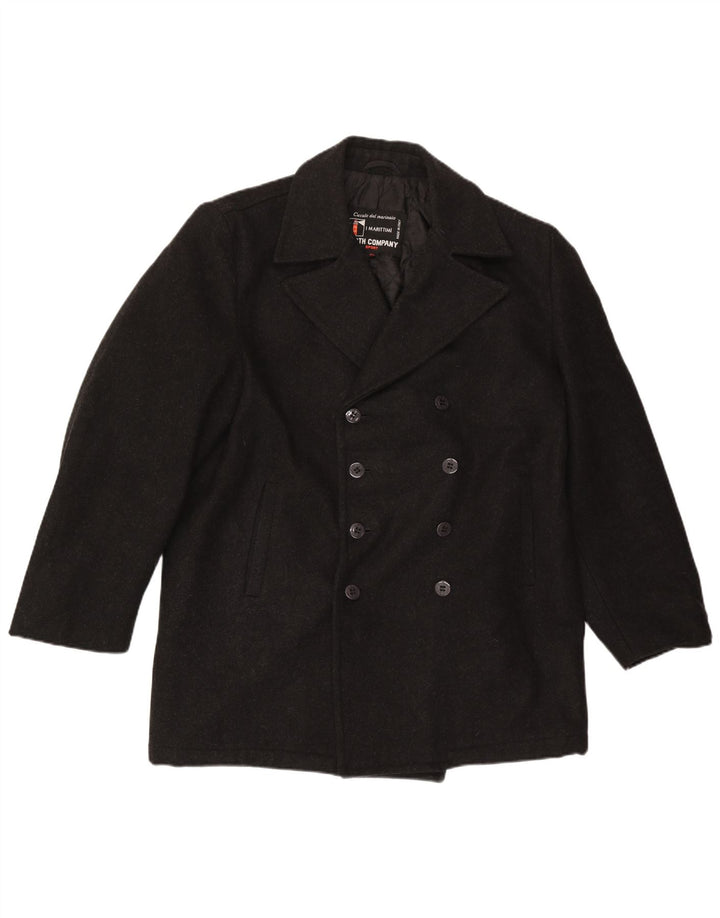 Casaco masculino vintage de lã preta UK 42 XL