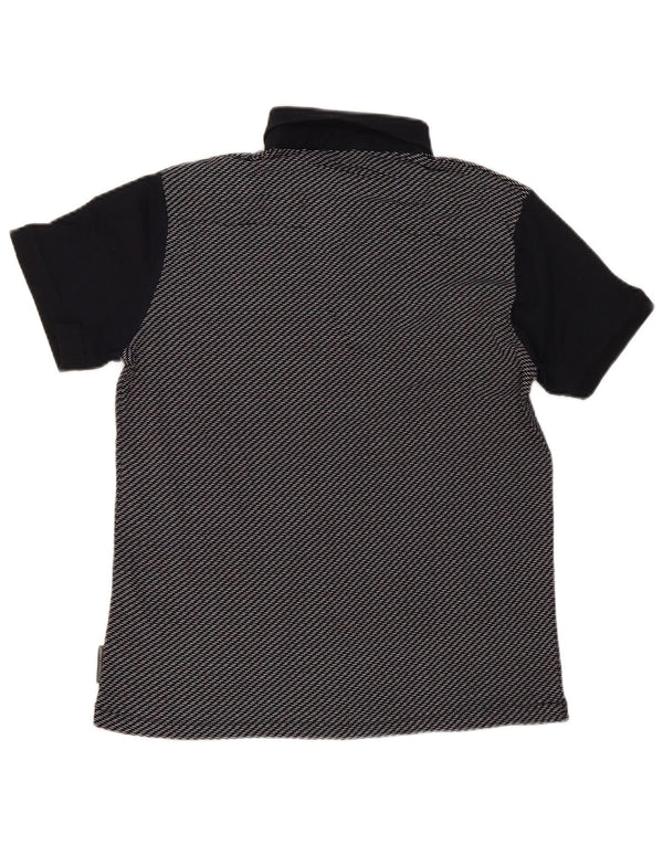 Camisa polo masculina French Connection de algodão listrado azul marinho médio