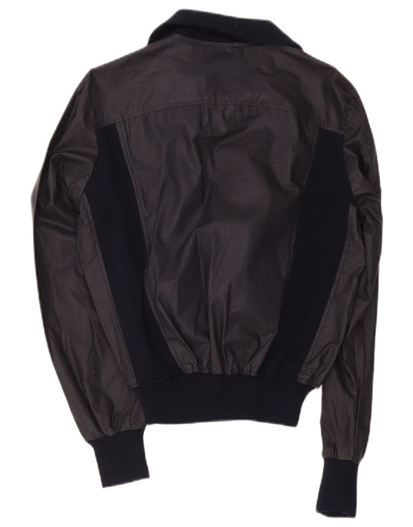 Jaqueta bomber feminina vintage IT 48 XL azul marinho Colourblock poliéster