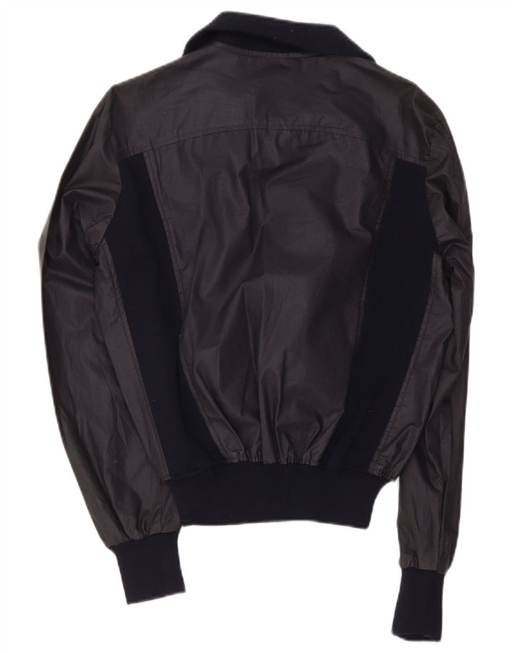 Jaqueta bomber feminina vintage IT 48 XL azul marinho Colourblock poliéster