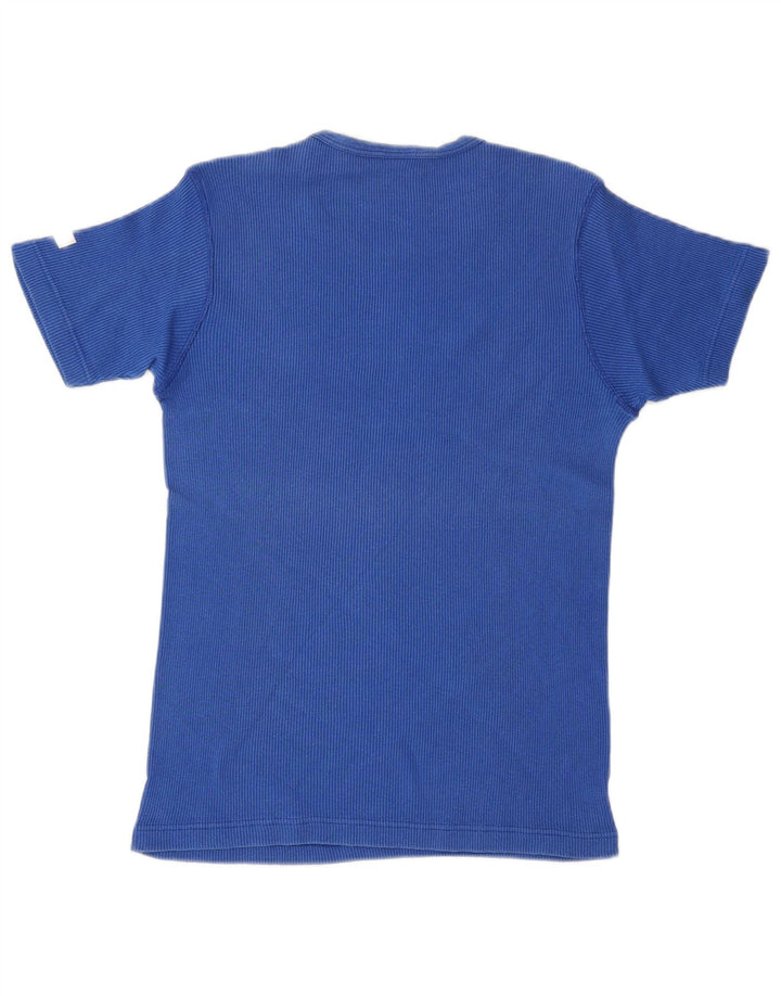 Camiseta feminina LEVI'S UK 12 algodão azul médio