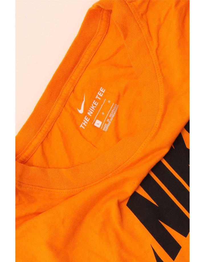 Camiseta Nike masculina gráfica grande laranja