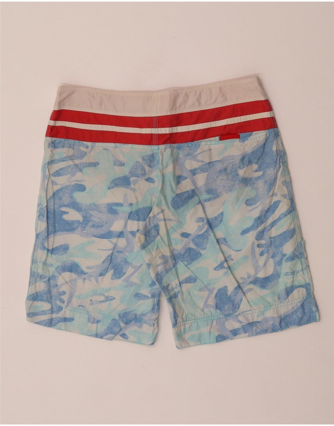 Shorts de natação masculino Diesel médio azul camuflado algodão
