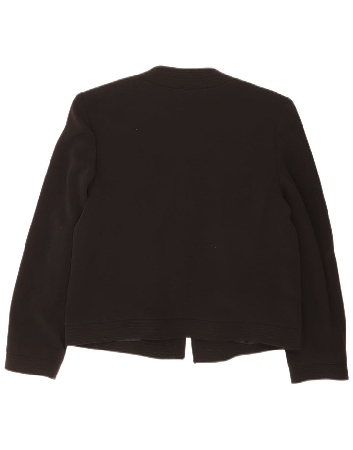 Jaqueta Blazer Aberta Feminina Vintage IT 44 Acetato Preto Médio