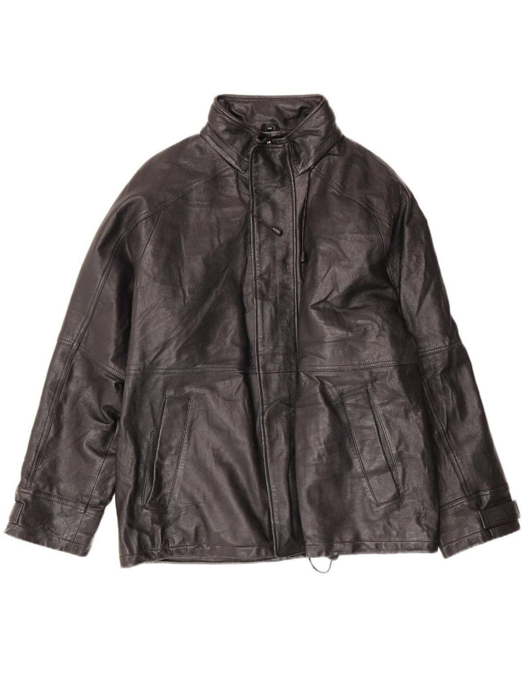 Jaqueta masculina de couro com capuz CONBIPEL IT 46 pequena couro preto