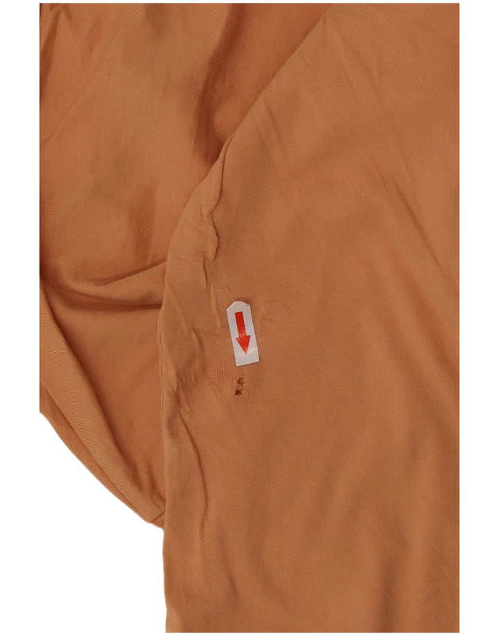 Camiseta masculina Fred Perry de algodão listrado laranja médio