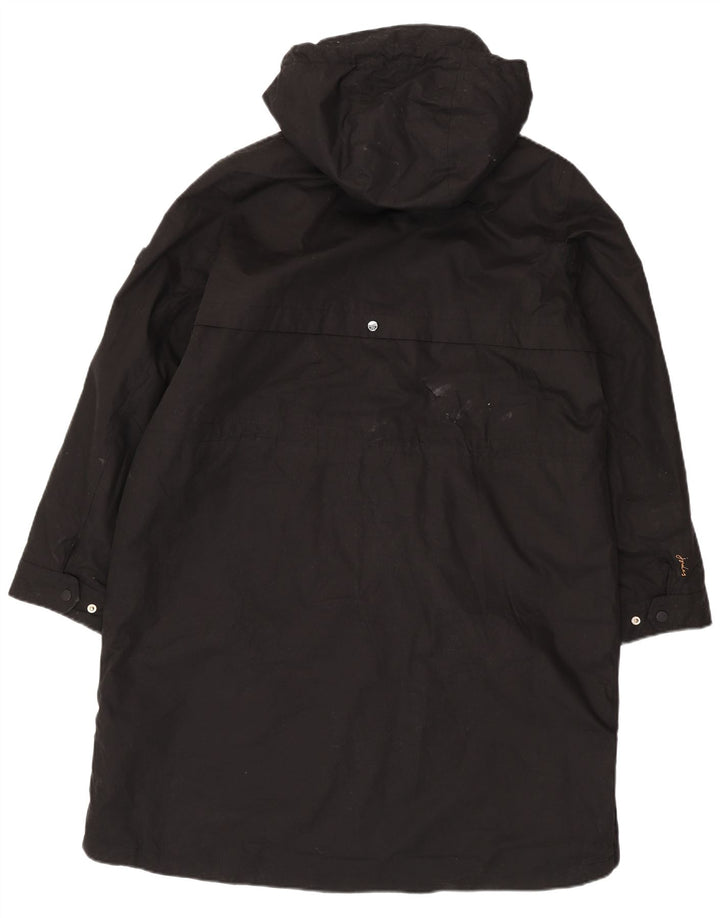 Jaqueta Parka feminina Joules com capuz UK 18 XL poliéster preto