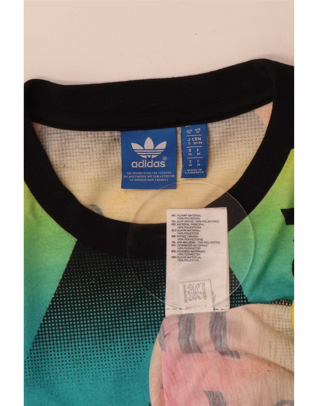 Adidas Mens Graphic T-Shirt Top Médio Poliéster Multicolorido