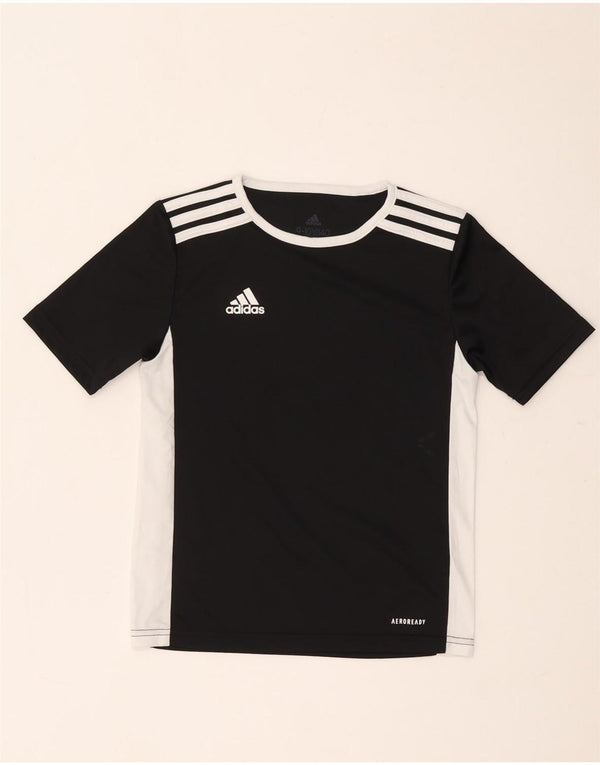 Camiseta Adidas Boys Aeroready Top 9-10 Anos Preto Colorblock Poliéster