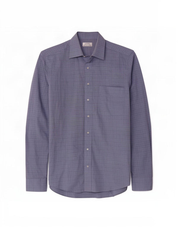 Camisa masculina St. Bernard tamanho 39 15 1/2 xadrez azul médio