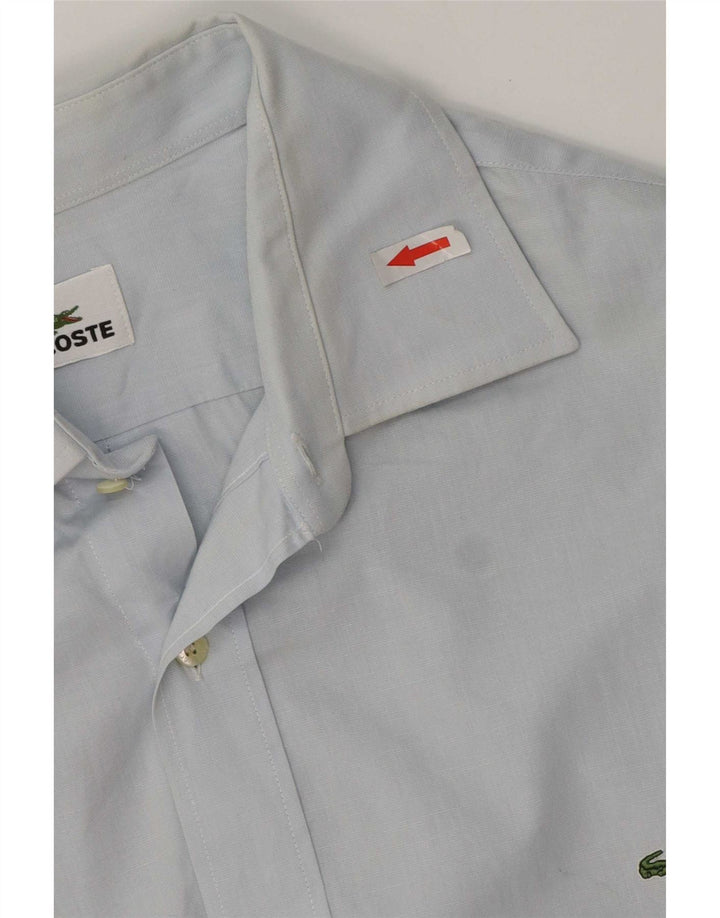 Camisa masculina Lacoste tamanho 42 grande algodão azul