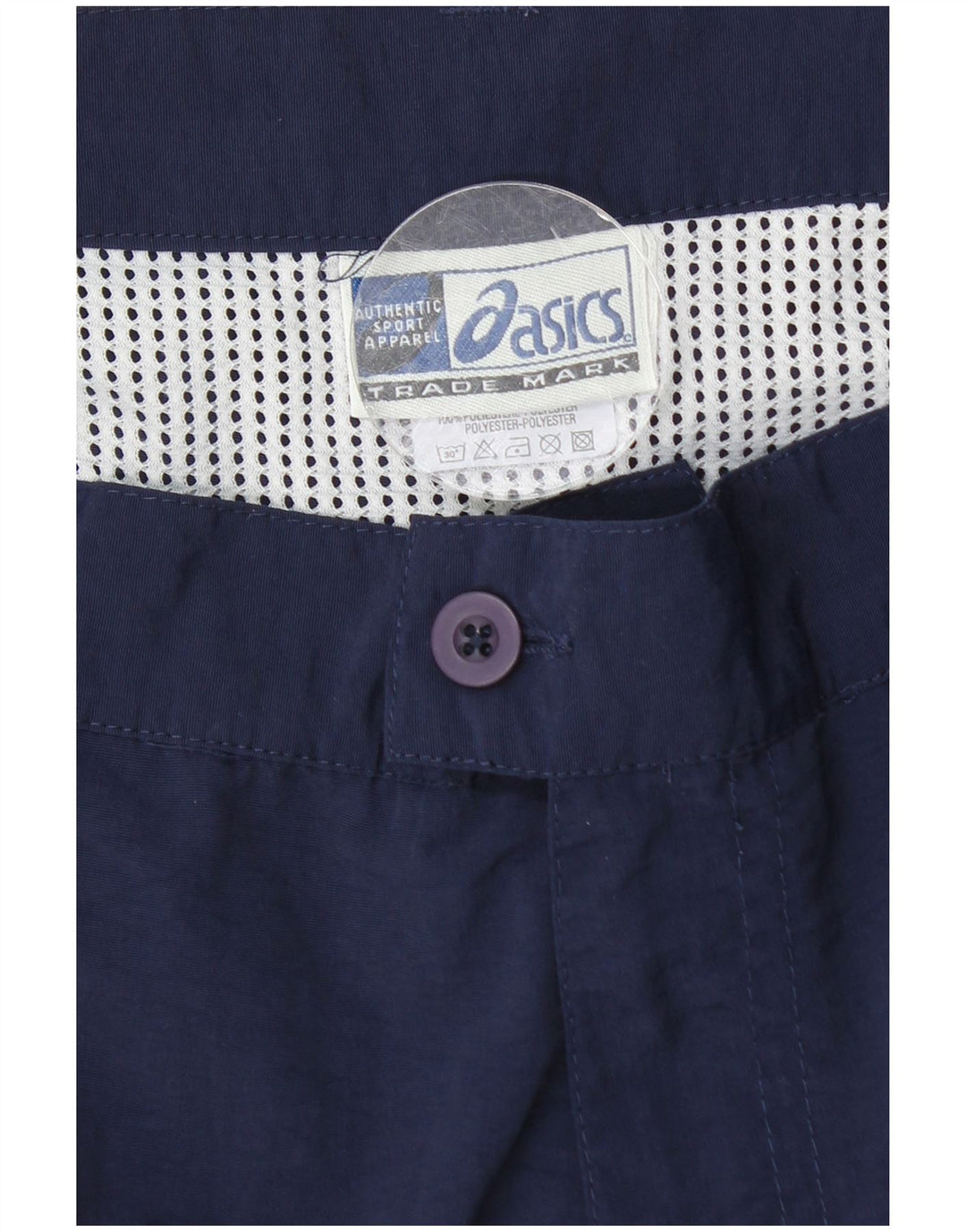 Shorts Chino feminino ASICS médio W28 azul marinho poliamida
