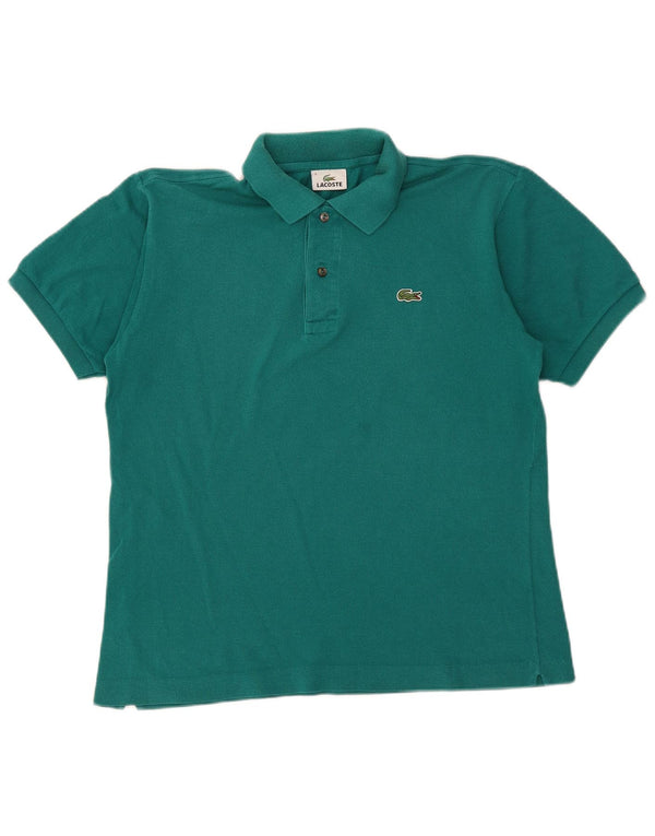 Camisa polo masculina Lacoste tamanho 4 algodão verde médio