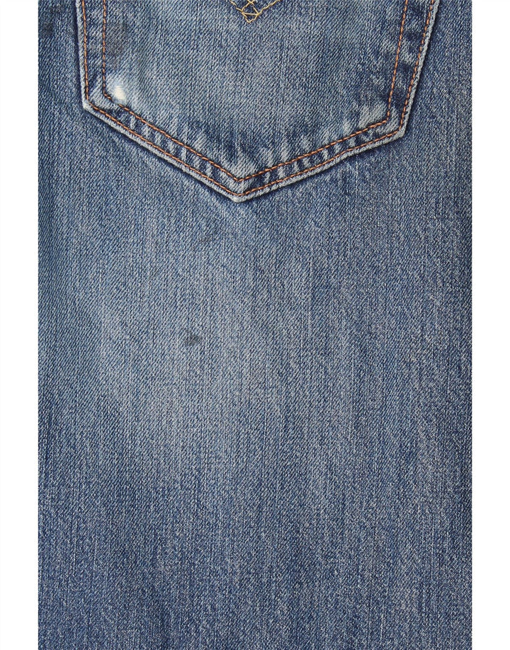 Levi's Masculino 501 Straight Jeans W36 L30 Azul Algodão