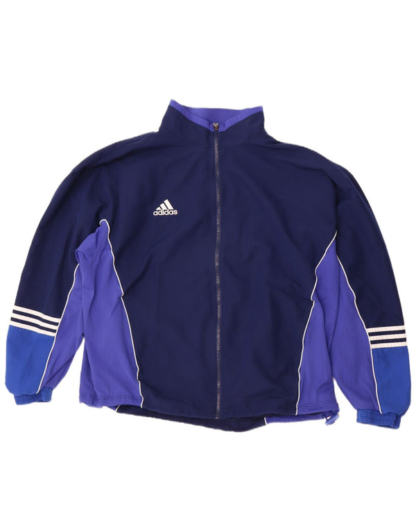 Adidas Mens Full Tracksuit UK 48/50 XL Azul Marinho Colorblock Poliéster