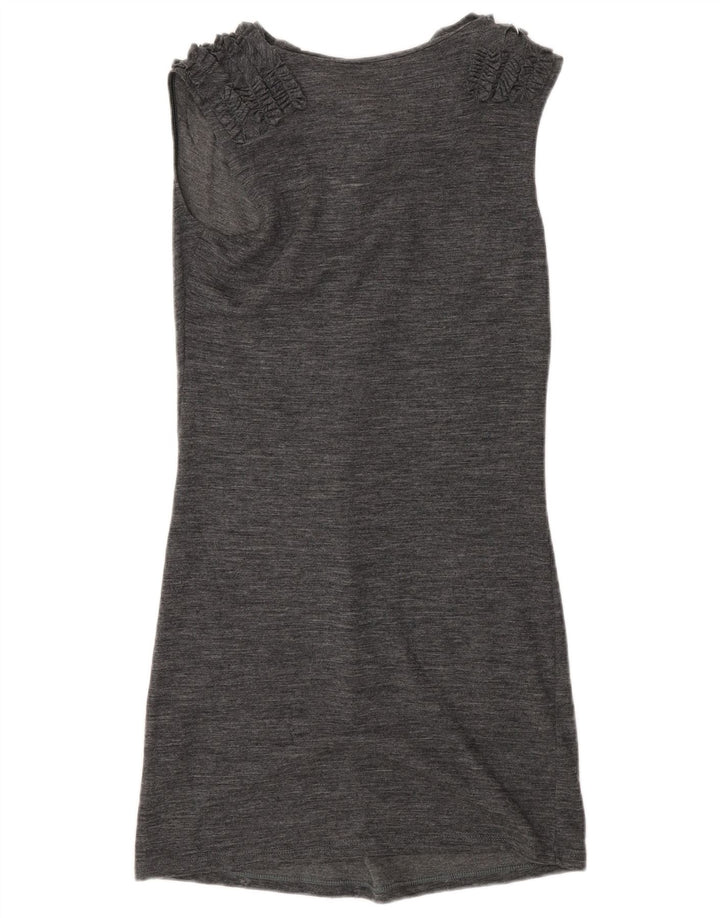 Liu Jo Vestido básico feminino sem mangas IT 40 Lã cinza pequena