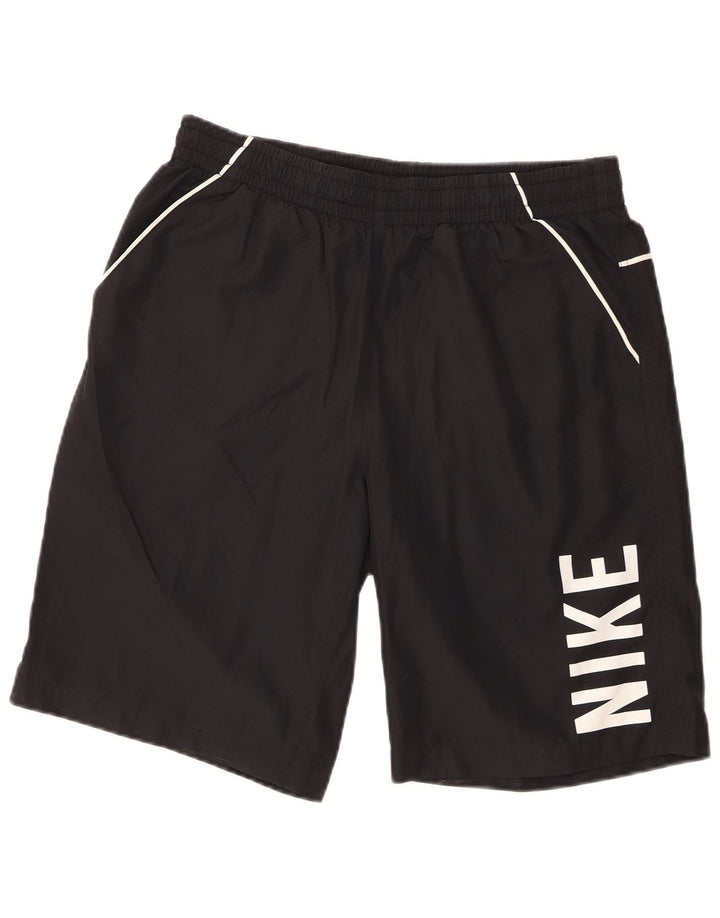 Shorts esportivos gráficos masculinos Nike médio preto poliéster