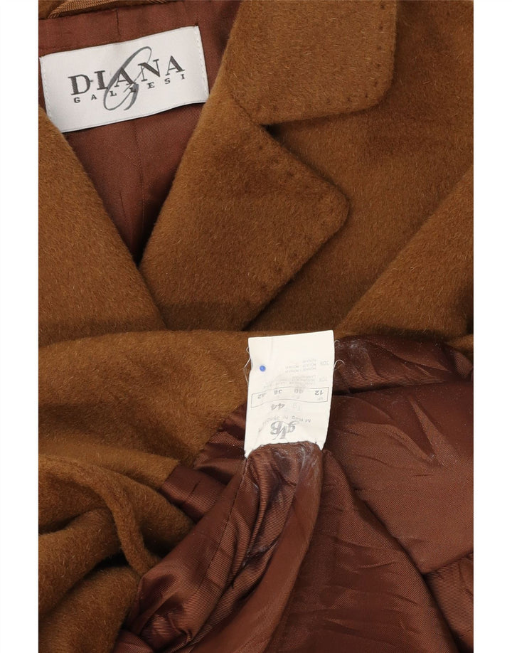 Sobretudo feminino Diana Gallesi Reino Unido 12 mohair marrom médio