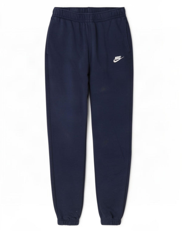 Calça de treino feminina Nike Joggers UK 8 pequena azul marinho algodão