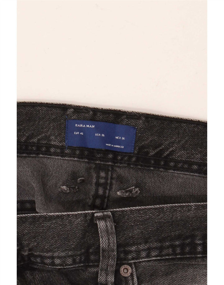 Shorts jeans masculino Zara EU 46 XL W36 cinza
