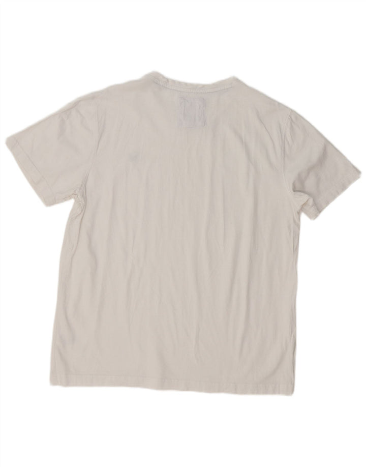 Camiseta masculina Crew Clothing Top grande algodão branco