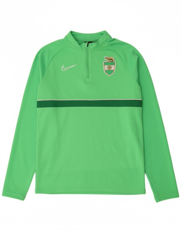 Nike Boys Alba Roma Zip Neck Pullover Treino Top 12-13 Anos Grande Verde