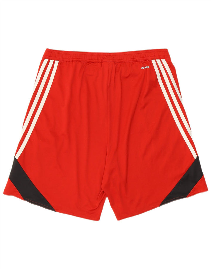 Adidas Masculino Climalite Sport Shorts Médio Vermelho Colorblock Poliéster