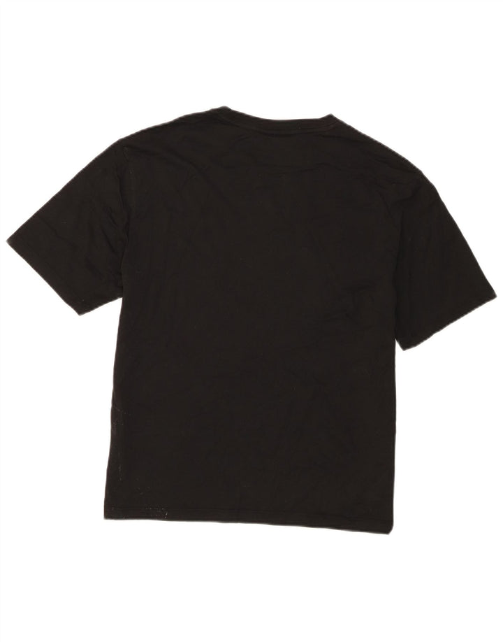 Camiseta feminina Lacoste com ajuste relaxado tamanho superior 38 algodão preto médio