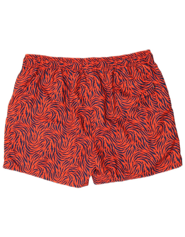 Shorts de natação masculino Dkny 2XL poliéster geométrico laranja