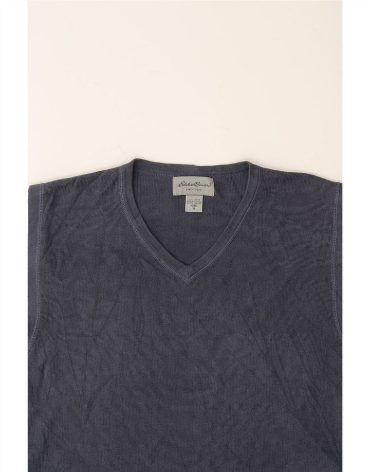 EDDIE BAUER Mens Vest Tank Top XL Navy Blue Cotton Vintage Eddie Bauer and Second-Hand Eddie Bauer from Messina Hembry 
