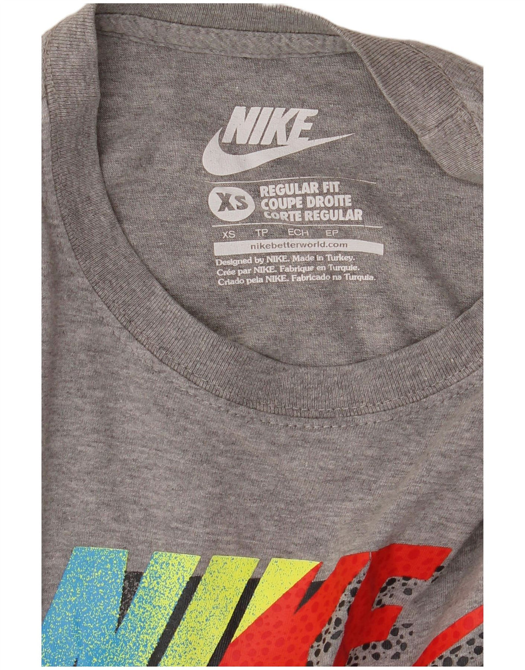 Camiseta masculina NIKE Regular Fit Graphic XS cinza