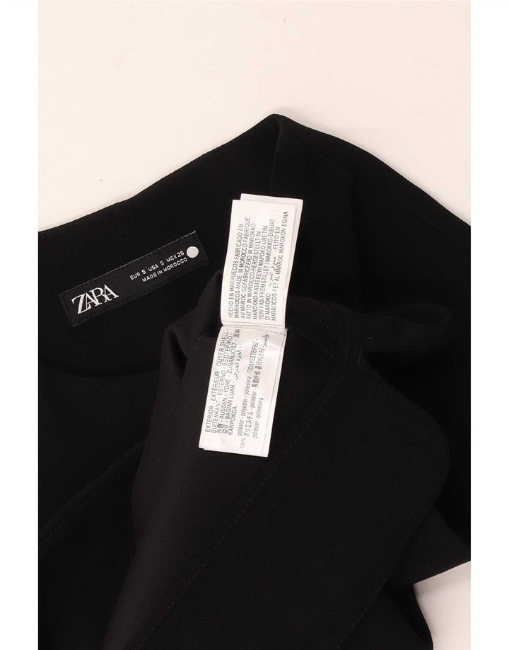 Colete feminino Zara UK 10 pequeno poliéster preto