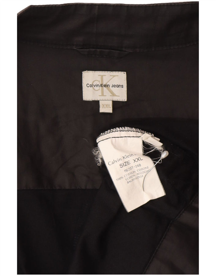 Jaqueta bomber masculina Calvin Klein Jeans UK 44 2XL algodão cinza