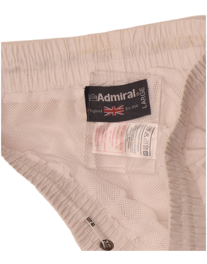 Admiral Mens Graphic Swimwear Grande Poliéster Branco