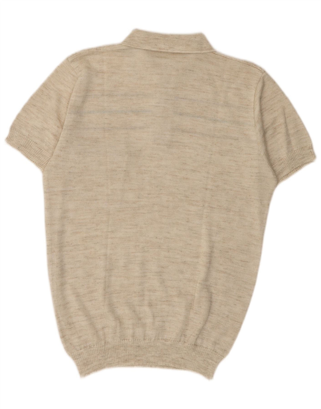 Camisa polo masculina vintage listrada bege média