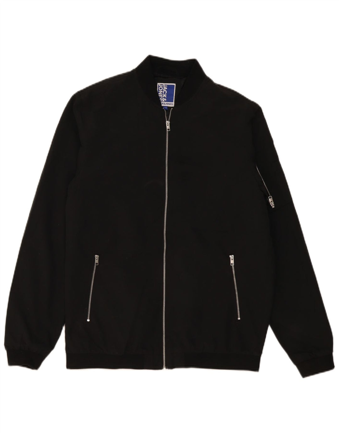 Jaqueta bomber masculina Jack & Jones 15-16 anos poliéster preto