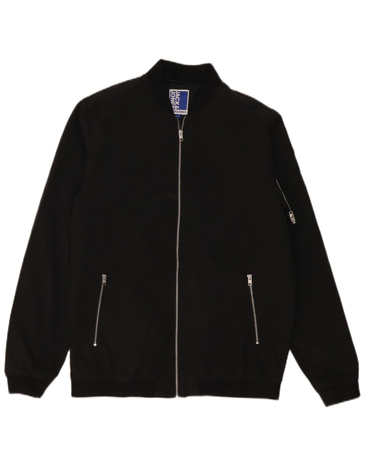 Jaqueta bomber masculina Jack & Jones 15-16 anos poliéster preto