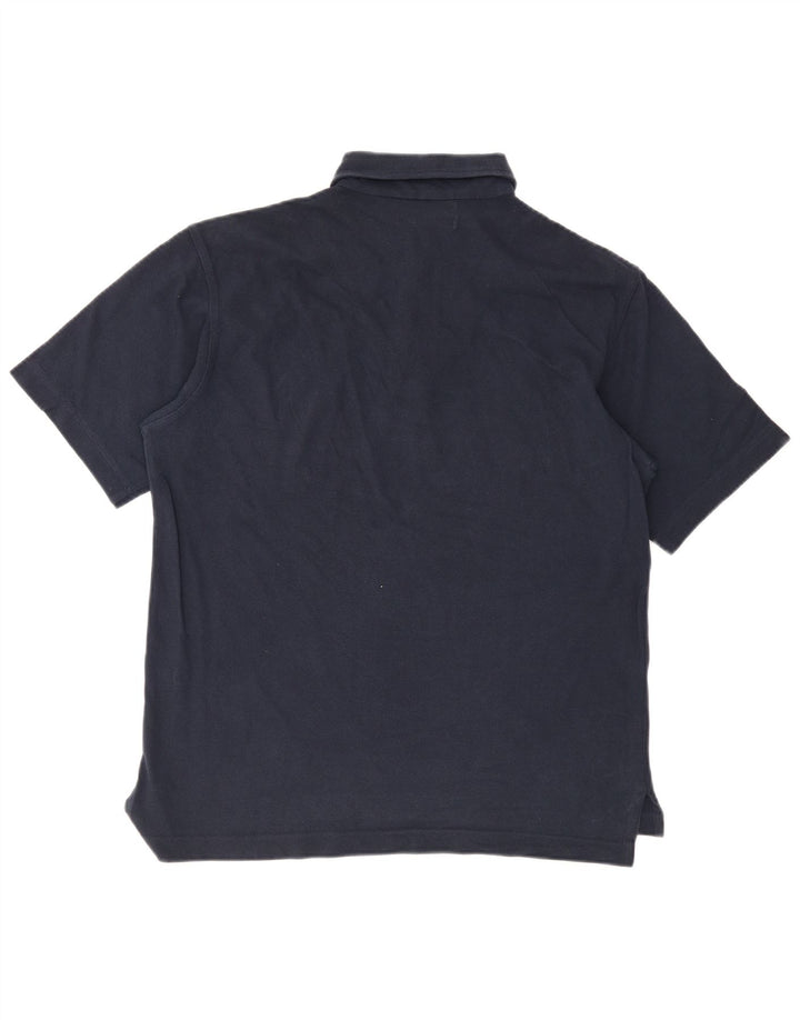 Camisa polo masculina Henry Cottons médio algodão azul marinho