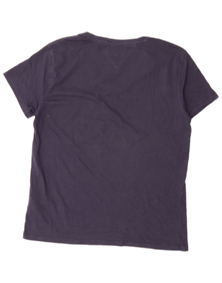 Tommy Hilfiger Camiseta masculina Regular Fit Top Médio Algodão Azul Marinho