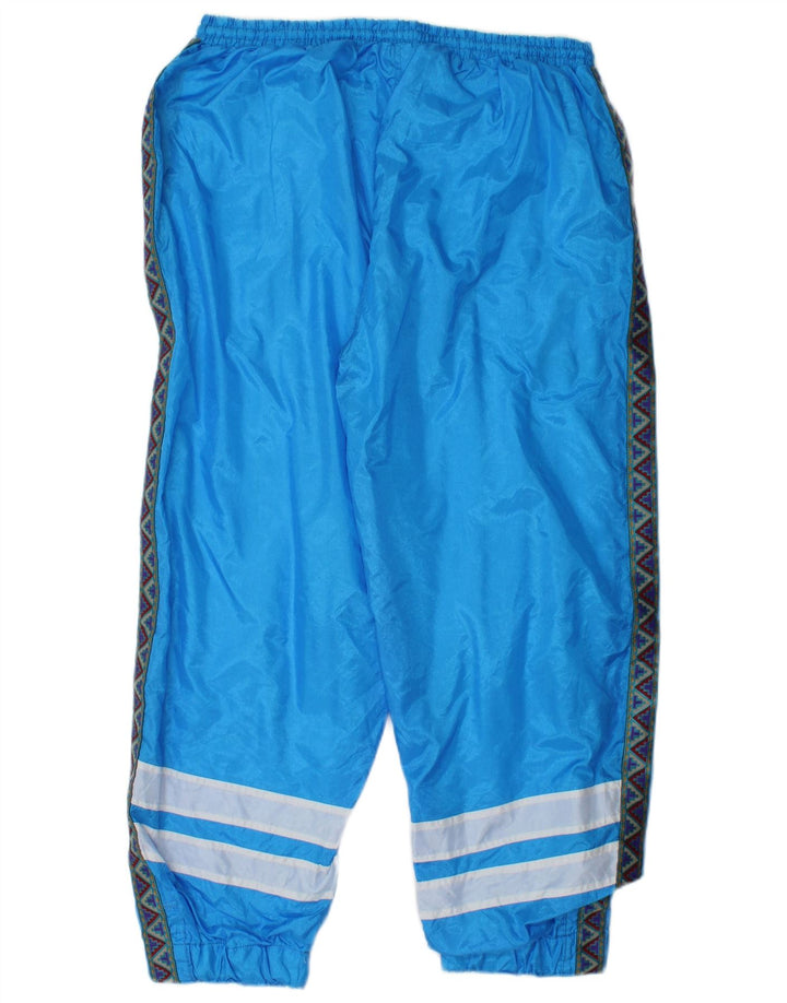 Calça de treino masculina vintage joggers médio azul colorblock poliamida