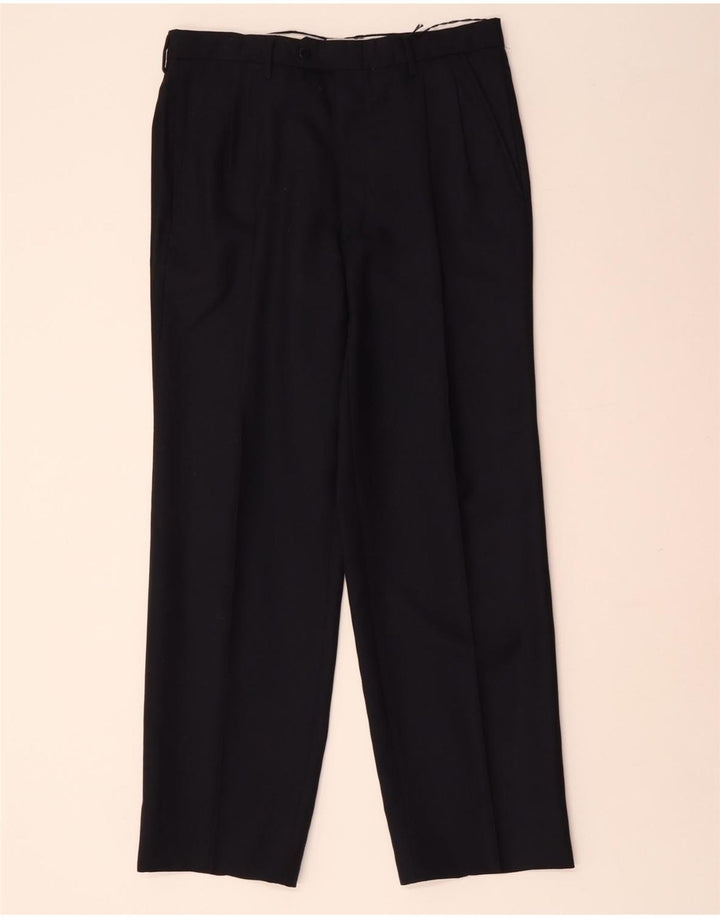 Calça masculina FRAIZZOLI Pegged Suit IT 48 Médio W32 L29 Azul marinho