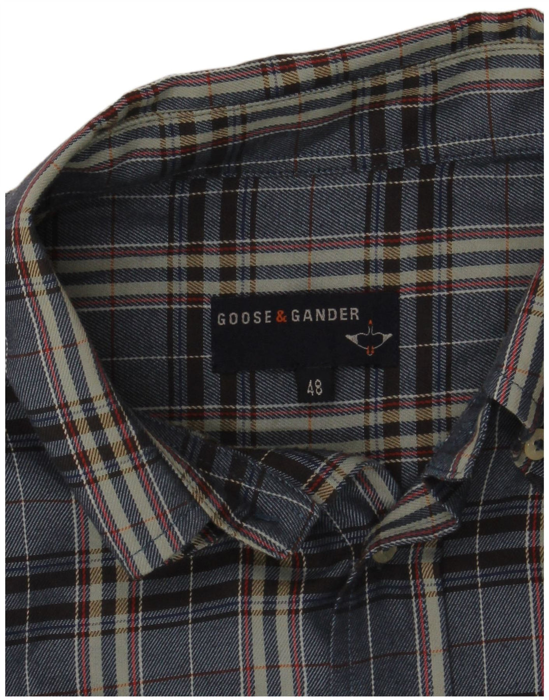Camisa masculina de flanela Goose & Gander IT 48 xadrez azul marinho médio