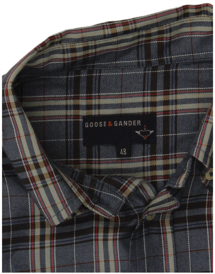Camisa masculina de flanela Goose & Gander IT 48 xadrez azul marinho médio