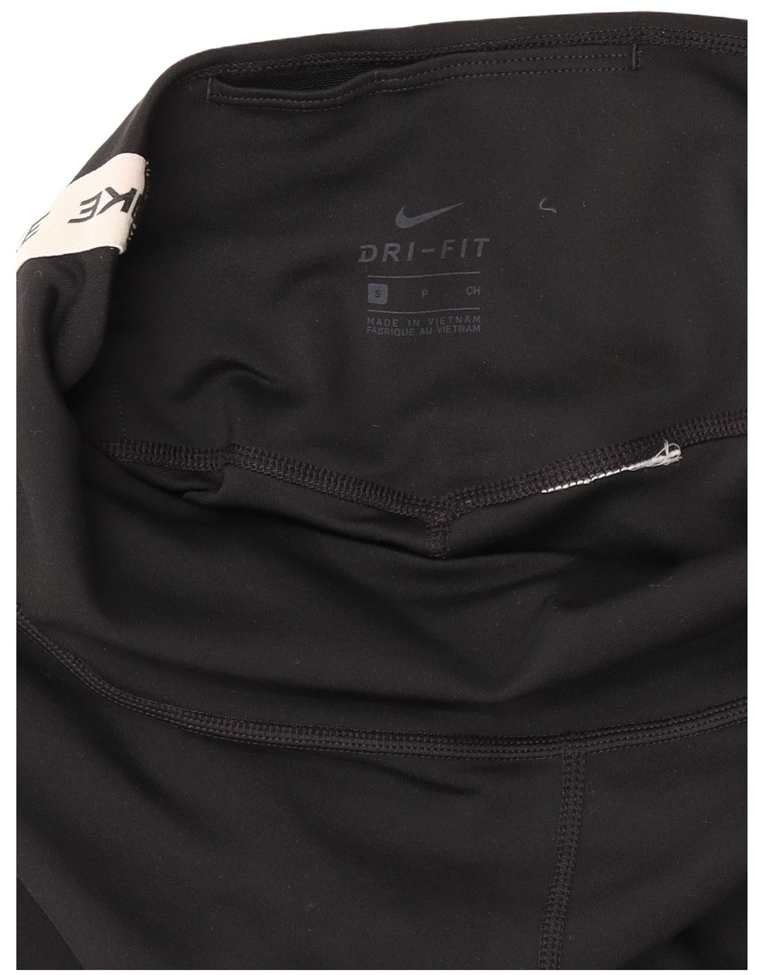 Nike Womens Dri Fit Graphic Capri Leggings UK 10 Small Black Colourblock