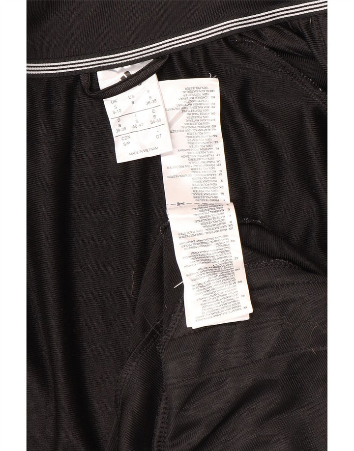 Adidas Womens Tracksuit Top Jacket UK 8/10 Pequeno Poliéster Preto