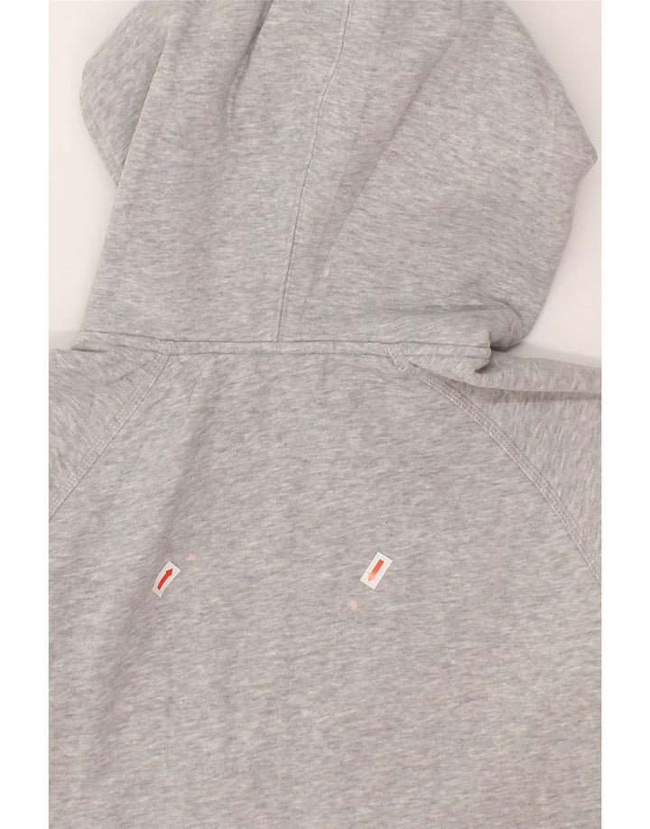 ADIDAS Womens Graphic Zip Hoodie Sweater UK 14 Medium Grey Cotton Vintage Adidas and Second-Hand Adidas from Messina Hembry 