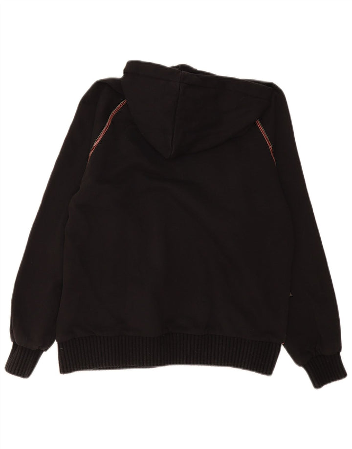 Desigual Suéter feminino com capuz gráfico oversized UK 10 pequeno poliéster preto