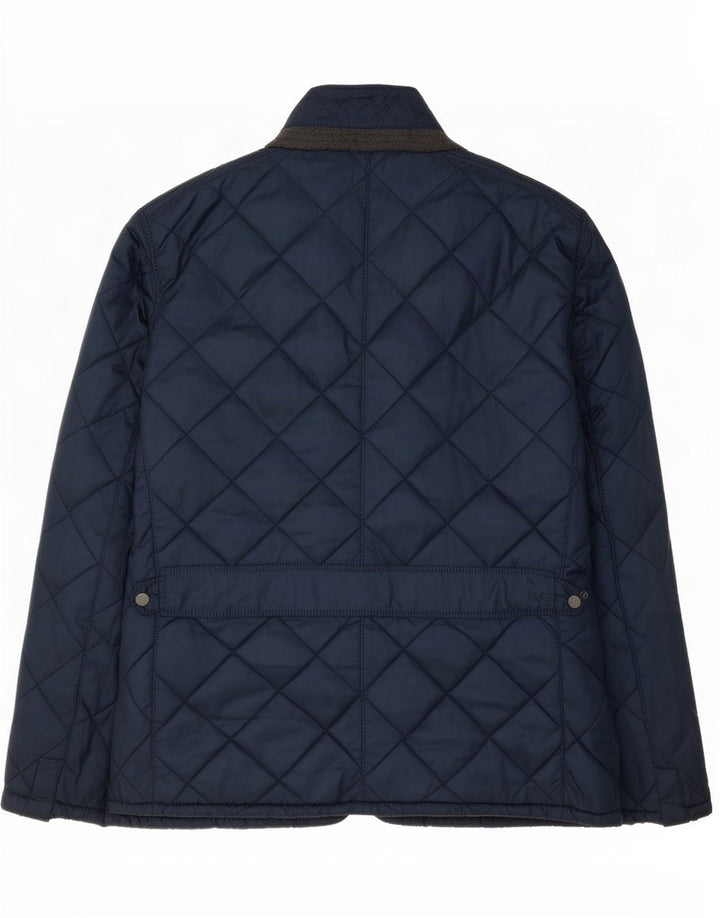 Jaqueta acolchoada masculina Zara UK 44 2XL poliéster azul marinho