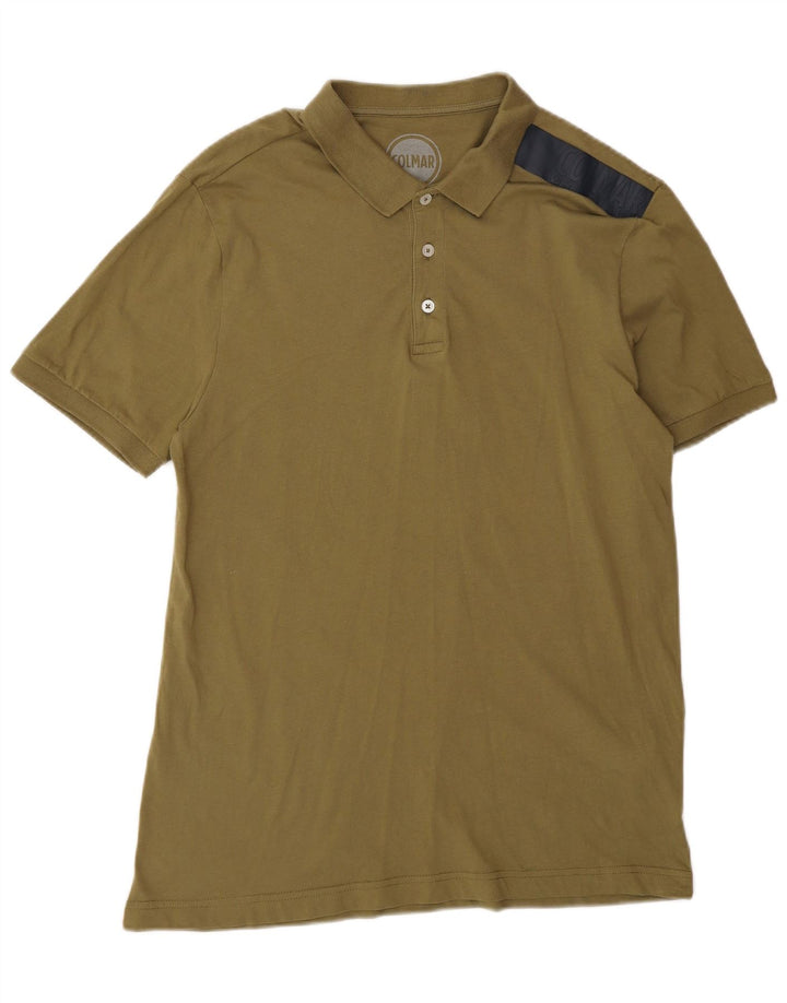 Camisa polo masculina gráfica COLMAR grande algodão cáqui