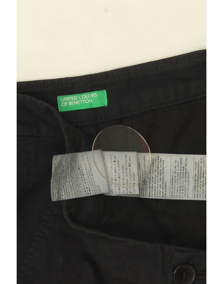 Shorts Chino Feminino Benetton UK 12 Médio W32 Preto